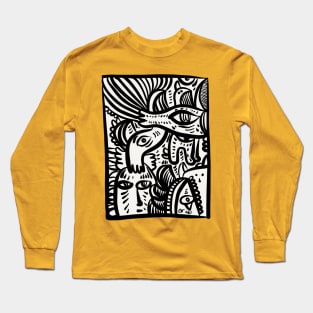 Color me Graffiti Doodle Creatures Long Sleeve T-Shirt